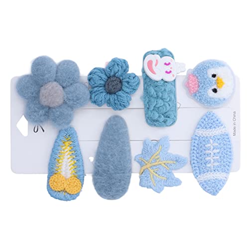 Xolsurg niedliche Haare Clips Plüsch entzückend Design Langlebiger fadeliger Mädchen Haarklammern Weihnachten Geburtstag 8pcs von Xolsurg
