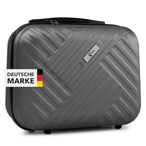 Xonic® Design Kosmetikkoffer aus ABS Hartschale – Robustes Beautycase als Handgepäck - Kosmetiktasche für Reisen – leicht & stabil (Dark Grey) von Xonic