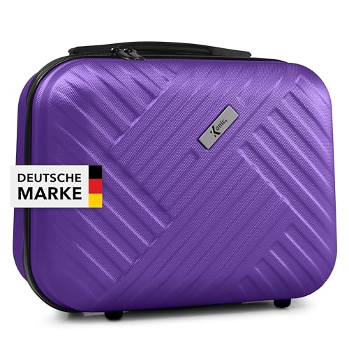 Xonic® Design Kosmetikkoffer aus ABS Hartschale – Robustes Beautycase als Handgepäck - Kosmetiktasche für Reisen – leicht & stabil (Lila) von Xonic