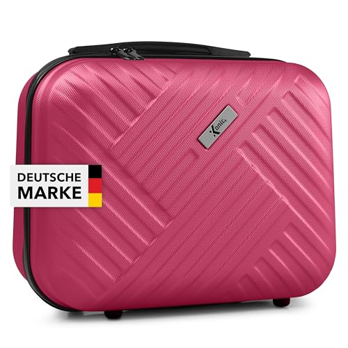 Xonic® Design Kosmetikkoffer aus ABS Hartschale – Robustes Beautycase als Handgepäck - Kosmetiktasche für Reisen – leicht & stabil (Neon Light Pink) von Xonic