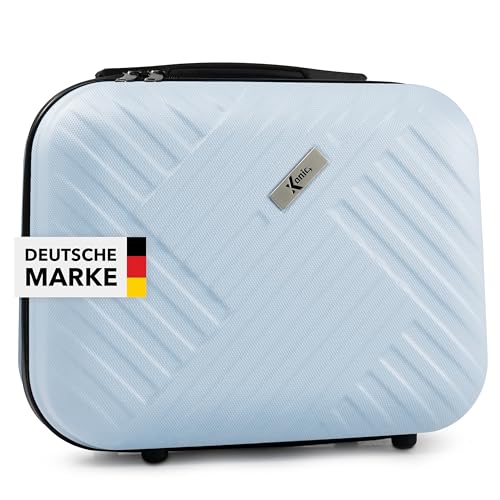 Xonic® Design Kosmetikkoffer aus ABS Hartschale – Robustes Beautycase als Handgepäck - Kosmetiktasche für Reisen – leicht & stabil (Pastell Eisblau) von Xonic