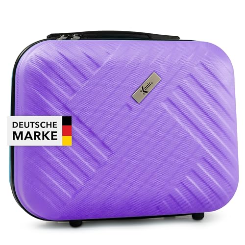 Xonic® Design Kosmetikkoffer aus ABS Hartschale – Robustes Beautycase als Handgepäck - Kosmetiktasche für Reisen – leicht & stabil (Pastell Flieder) von Xonic