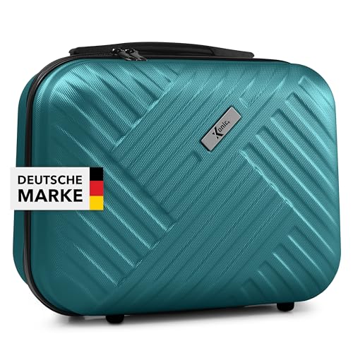 Xonic® Design Kosmetikkoffer aus ABS Hartschale – Robustes Beautycase als Handgepäck - Kosmetiktasche für Reisen – leicht & stabil (Seegrün) von Xonic