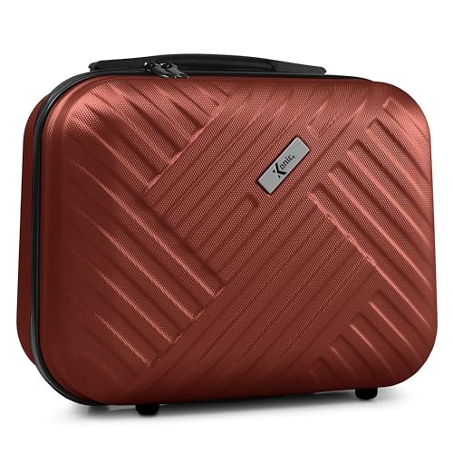 Xonic® Design Kosmetikkoffer aus ABS Hartschale – Robustes Beautycase als Handgepäck - Kosmetiktasche für Reisen – leicht & stabil (WineRed) von Xonic