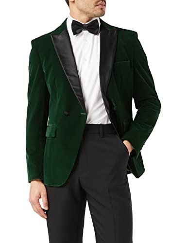 Xposed Herren-Samt-Smoking-Blazer [BLZ-WILLS-GREEN-48,58EU] von Xposed