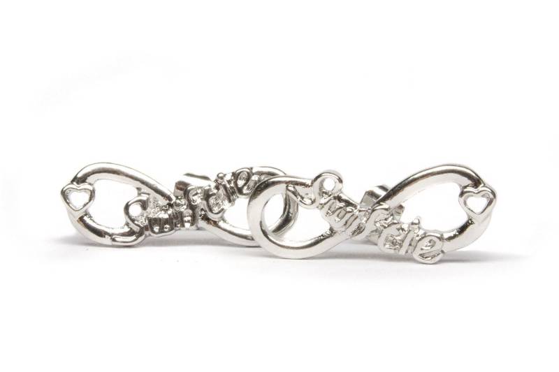 Ausdruck Jewelry ® Marke Swiftie Infinity-Ohrring-Paar Set Celebrity Musik Künstler Fan Silber Metall Fashion Earringse Mit Roten Geschenkbox von XpressionTees