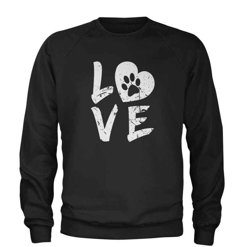 Ich Liebe Meinen Hund Pfotenabdruck, Erwachsene Sweatshirt Mit Rundhalsausschnitt, Hundeliebhaber Geschenk, Haustierliebe Sweatshirt, Hundedruck von XpressionTees