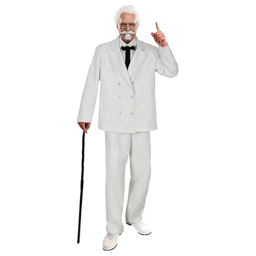 Xpsivponi Herren Colonel Weißer Anzug Fast Food Charaktere Fancy Kostüm Outfit (Z2790, L) von Xpsivponi