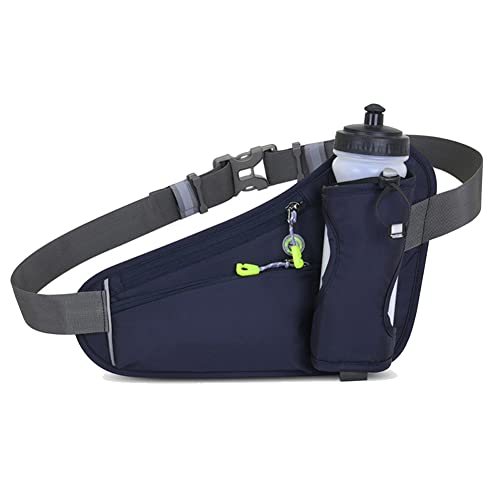 Xptieeck Sport TrinkgüRteltasche Bauchtasche mit Flaschenhalter für Herren Damen Radfahren Wandern Walking Marineblau von Xptieeck