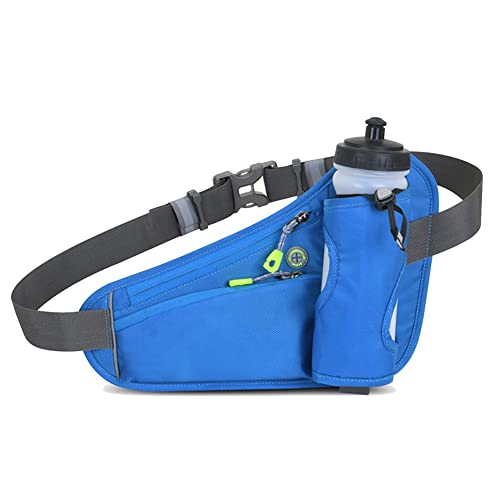 Xptieeck Sport TrinkgüRteltasche Bauchtasche mit Flaschenhalter für Herren Damen Radfahren Wandern Wandern Blau von Xptieeck