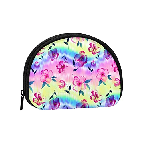 Blumen Tie Dye, Brieftasche Shell Make-up Tasche Frauen Aufbewahrungstasche kleine Geldbörse Shell Wechseltasche von XqmarT