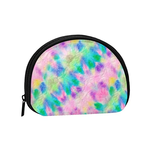 Buntes Batikmuster, Portemonnaie Shell Make-up-Tasche Damen Aufbewahrungstasche Kleine Münzbörse Shell-Wechseltasche von XqmarT