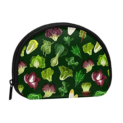 Buntes und verschiedenes Gemüse, Brieftasche Shell Make-up-Tasche Damen Aufbewahrungstasche Kleine Münzbörse Shell-Wechseltasche von XqmarT