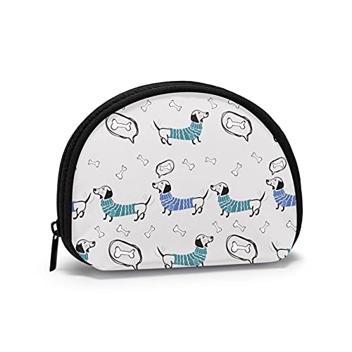 Cartoon Dackel, Brieftasche Shell Make-up Tasche Frauen Aufbewahrungstasche Kleine Geldbörse Shell Wechseltasche von XqmarT