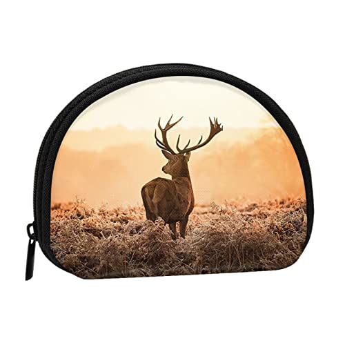 Deer Wilderness, Geldbörse, Make-up-Tasche, Damen-Aufbewahrungstasche, kleine Geldbörse, Muschel-Wechseltasche von XqmarT