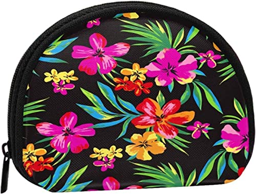 Hawaiianische Bunte Blume, Geldbörse, Muschel, Make-up-Tasche, Damen-Aufbewahrungstasche, kleine Geldbörse, Muschel-Wechseltasche von XqmarT