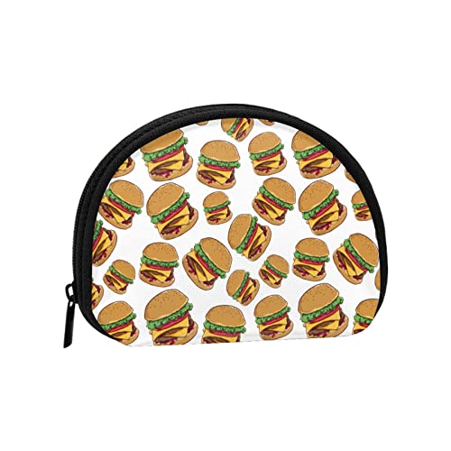 Leckerer Käse-Burger, Geldbörse, Muschel-Make-up-Tasche, Damen-Aufbewahrungstasche, kleine Münzbörse, Muschel-Wechseltasche von XqmarT