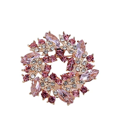 Luxuriöse Vintage-Kristall-Strass-Brosche für Damen, goldene Zinnia-Metallbrosche, Schal, modisches Accessoire (Farbe: 6, Größe: Einheitsgröße) (2 in Einheitsgröße) von XqmarT