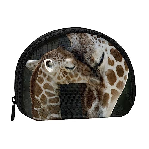 Mutter-Giraffe und kleine Giraffe, Geldbörse, Muschel-Make-up-Tasche, Damen-Aufbewahrungstasche, kleine Geldbörse, Muschel-Wechseltasche von XqmarT