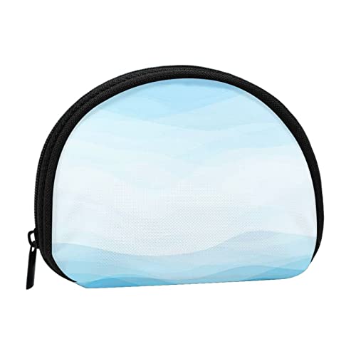 Sea Blue Sky Cloud, Brieftasche Shell Make-up Tasche Frauen Aufbewahrungstasche Kleine Geldbörse Shell Wechseltasche von XqmarT