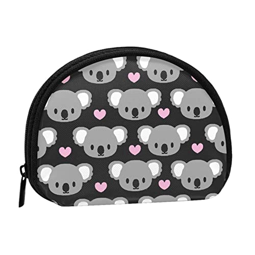 Süßes Koala-Rosa-Herz, Geldbörse, Muschel, Make-up-Tasche, Damen-Aufbewahrungstasche, kleine Geldbörse, Muschel-Wechseltasche von XqmarT