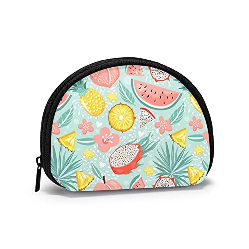 Summer Fruit Time, Brieftasche Shell Make-up Tasche Frauen Aufbewahrungstasche Kleine Geldbörse Shell Wechseltasche von XqmarT