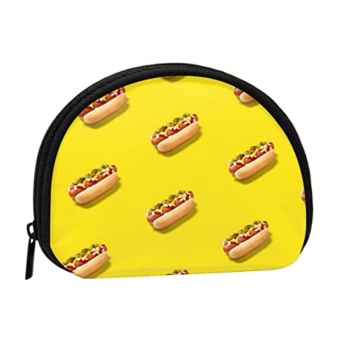 Taco Hamburger Hot Dog Muster, Brieftasche Shell Make-up Tasche Frauen Aufbewahrungstasche kleine Geldbörse Shell Wechseltasche von XqmarT