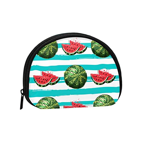 Wassermelone Obst Sommer, Brieftasche Shell Make-up Tasche Frauen Aufbewahrungstasche kleine Geldbörse Shell Wechseltasche von XqmarT