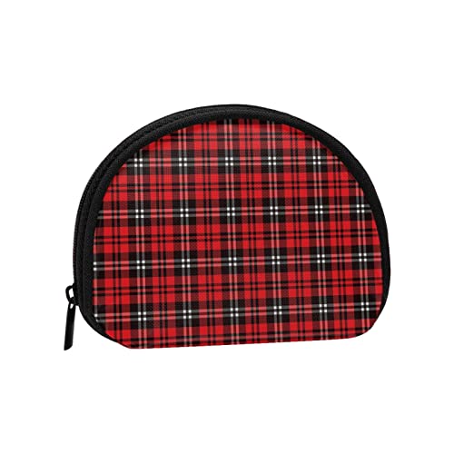 Weihnachten rot kariert Gitter, Brieftasche Shell Make-up Tasche Frauen Aufbewahrungstasche kleine Geldbörse Shell Wechseltasche von XqmarT