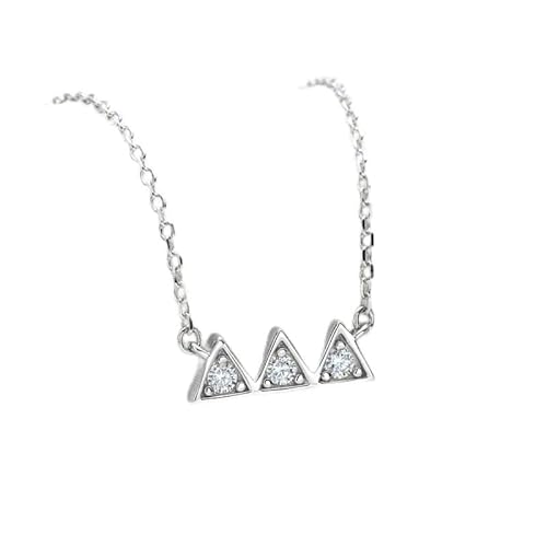 XqmarT 2,5 mm D Farbe Moissanit Berg Anhänger Halskette für Frauen 925 Sterling Silber Geburtstag Weihnachten Schmuck Geschenk von XqmarT