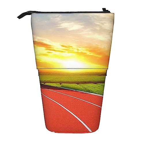 XqmarT Laufbahn-Sonnenuntergang-Druck-Teleskop-Federmäppchen, Ständer-Bleistifthalter mit Reißverschluss, Make-up-Tasche, Bleistiftbeutel, Stifttasche von XqmarT