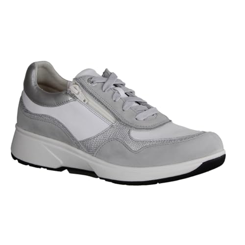 Xsensible Lima Grey Combi (grau) - sportlicher Schnürschuh - Damenschuhe Bequeme Schnürschuhe, Grau, Leder, Gr. 41 EU von Xsensible