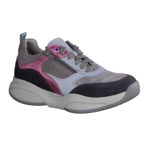 Xsensible SWX19 Jeans Combi (Hellblau/Grau/Rose) - sportlicher Schnürschuh - Damenschuhe Bequeme Schnürschuhe, Mehrfarbig, Leder (Stretch), Gr. 39 EU von Xsensible