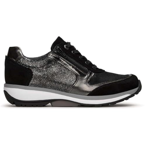 Xsensible Wembley Black Fantasy (schwarz) - Damenschuhe Bequeme Schnürschuhe, Schwarz, Gr. 40 EU von Xsensible