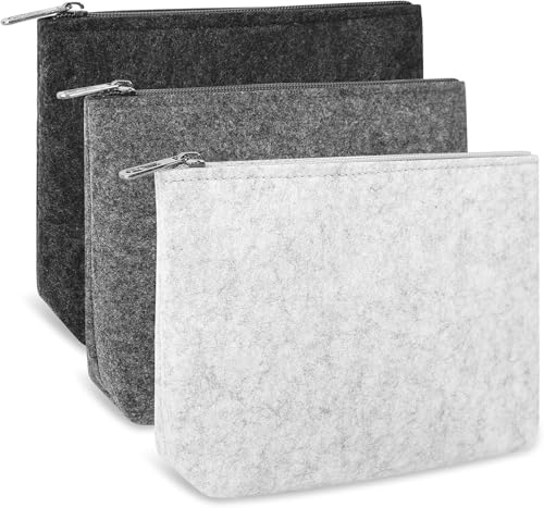 3 Stück Filz Kosmetiktasche, Große Tragbare Cosmetic Bag Organizer Multifunktions Briefpapier Beutel Stifte Mäppchen Filztasche Stifteetui Filzmäppchen für Lehrerin Kollegen Hochzeit Schminktasche 3 Stück Filz Kosmetiktasche, Große Tragbare Cosmetic Bag Organizer Multifunktions Briefpapier Beutel Stifte Mäppchen Filztasche Stifteetui Filzmäppchen für Lehrerin Kollegen Hochzeit Schminktasche von Xstary