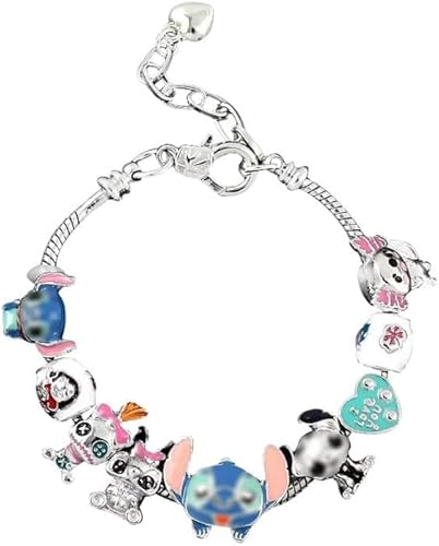 Xtaguvdm Glitzerndes Bettelarmband, Cartoon Charm Armband, Personalisierte Armbänder, Verstellbares Bettelarmband, Charm Armband Niedliches, Geschenk Für Mädchen von Xtaguvdm