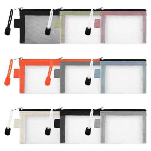 9 Pack Mini Netztaschen mit Reißverschluss, Mini Kosmetiktasche,Kleine Mesh Reißverschluss Beutel, Makeup Organizer Tragbar Reise Kosmetiktasche Kit, Zip Beutel für Gegenstände Schlüssel 9 Pack Mini Netztaschen mit Reißverschluss, Mini Kosmetiktasche,Kleine Mesh Reißverschluss Beutel, Makeup Organizer Tragbar Reise Kosmetiktasche Kit, Zip Beutel für Gegenstände Schlüssel von Xthrotsenk