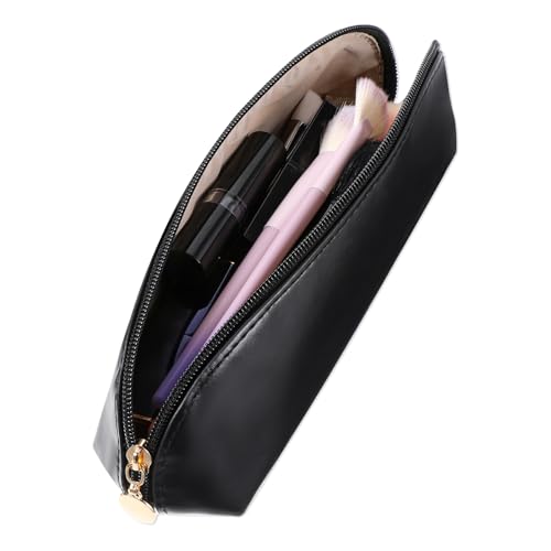 Reise-Make-up-Pinselhalter, Reißverschluss-Make-up-Pinseltasche für Unterwegs, Tragbare Kosmetikpinseltasche, Reise-Make-up-Pinseletui Make-up-Pinsel-Organizer-Tasche für Unterwegs im Freien (schwarz) von Xthrotsenk