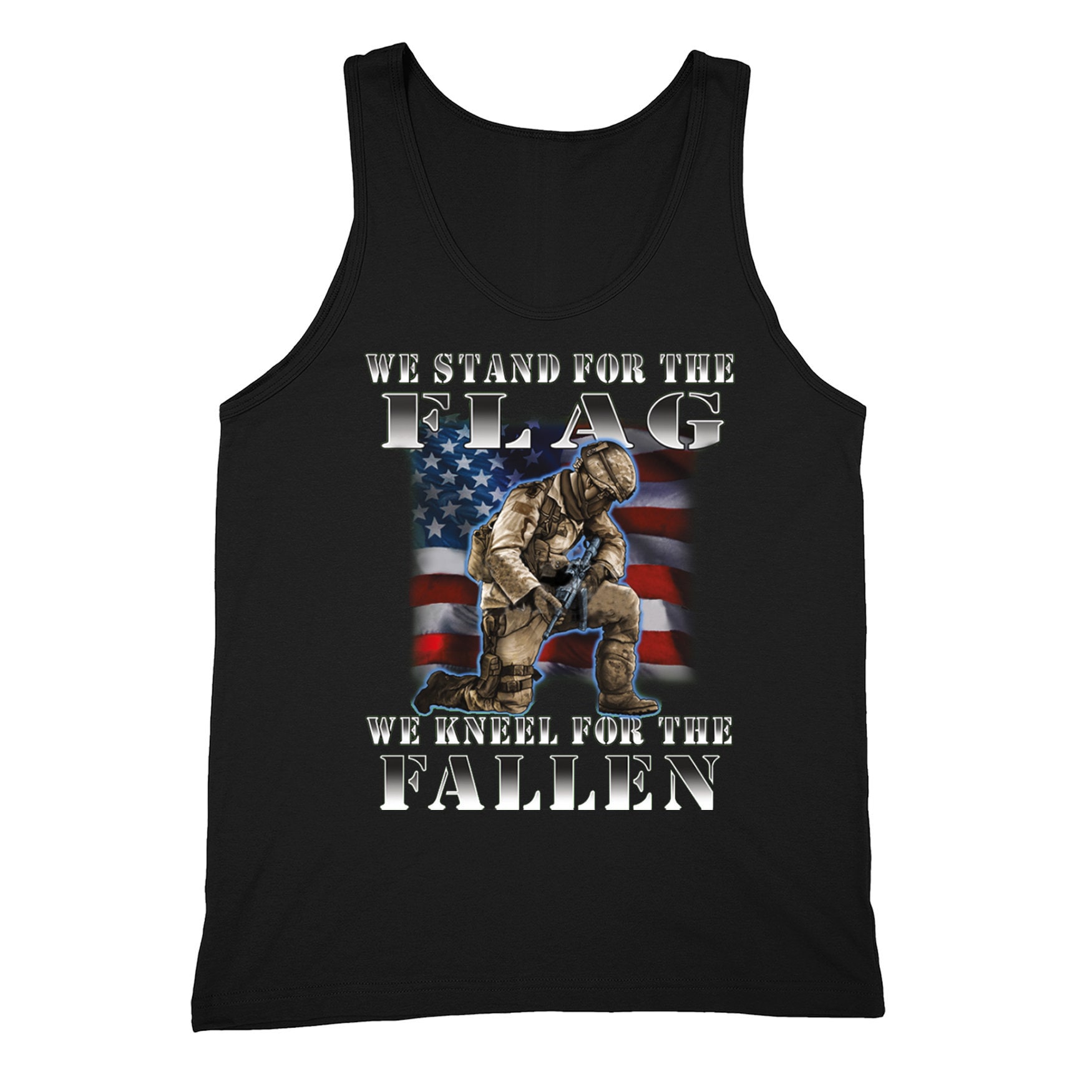 American Stand Für Flag Kneel Fallen 4. Juli Tank Independence Day Usa Pride Tanktop von XtraFlyApparel