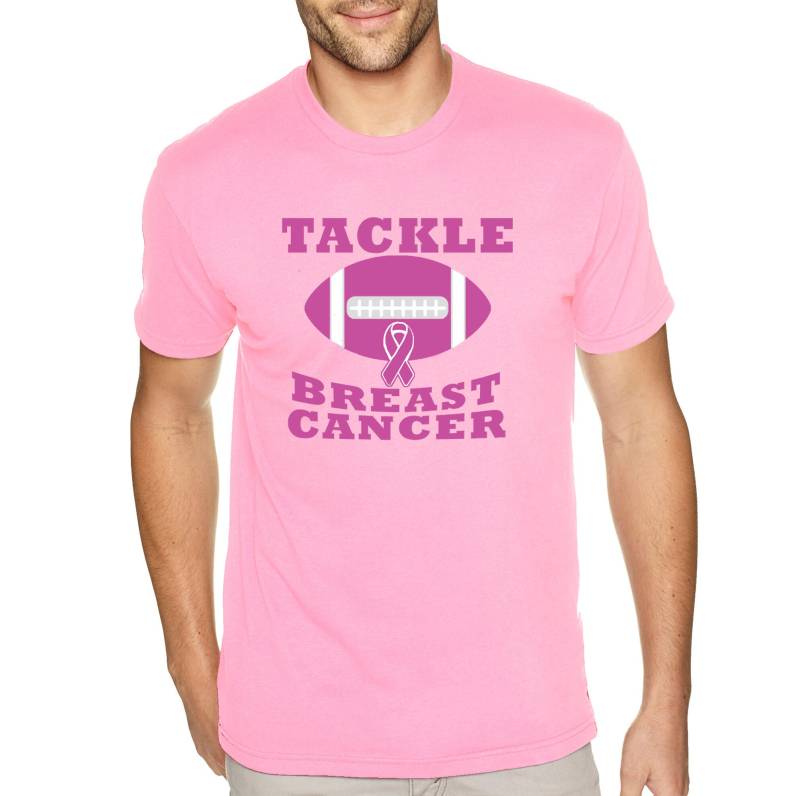 Brustkrebs Kampf Herren Print Tshirt, Anpacken Svg Grafik Rosa Band Überlebende Krebs Bewusstsein Shirt von XtraFlyApparel