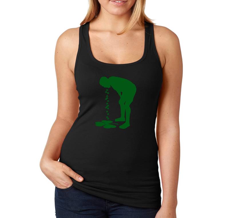 Frauen Kerl Auslauf Kleeblatt Irish St Patrick Es Day Trink Bier Lustige Party Shenanigans Racerback Tanktop von XtraFlyApparel
