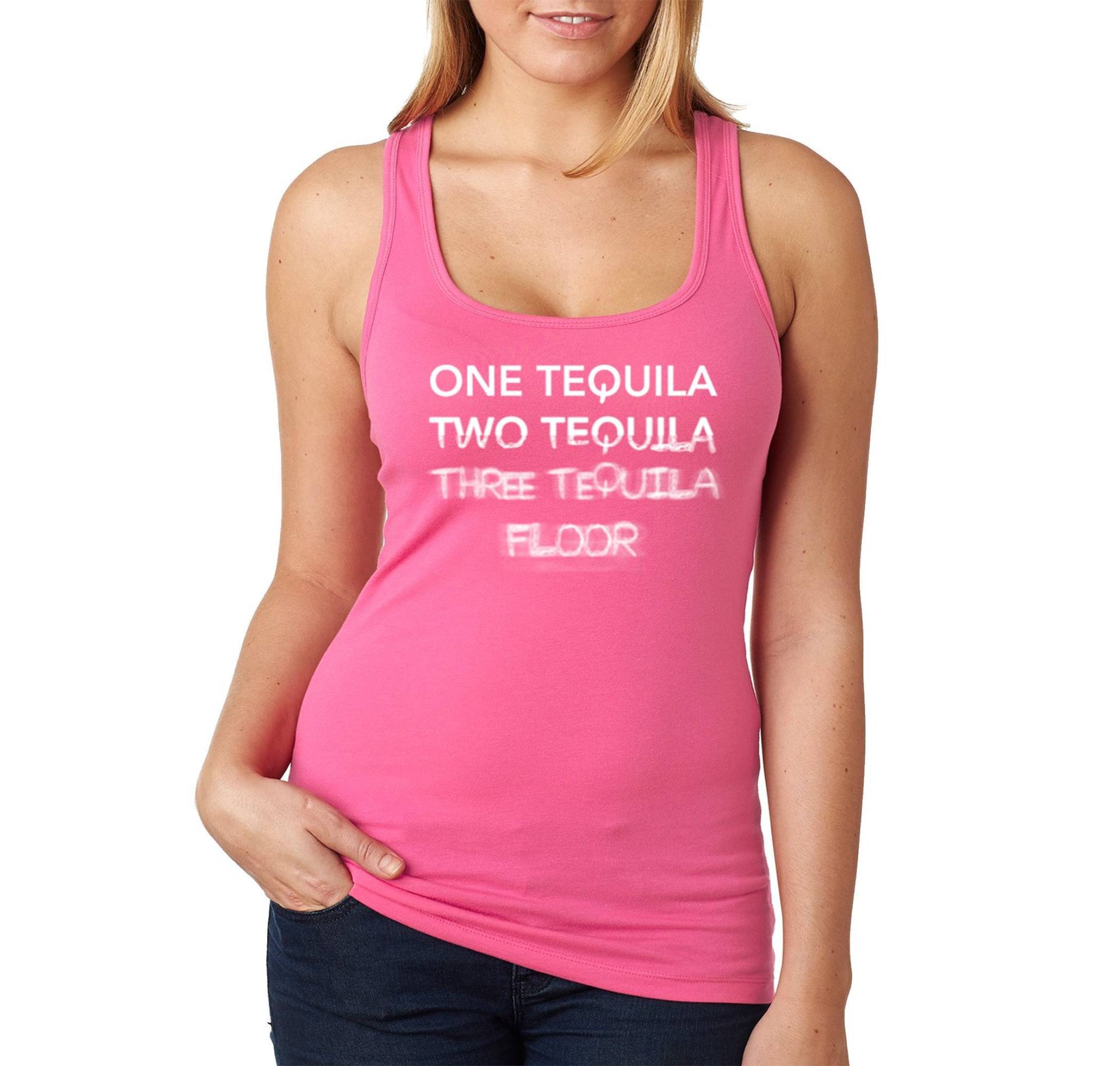 Frauen One Tequila Two Floor Funny Cinco De Mayo Spring Break Racer-Back Tank-Top Geburtstagsgeschenk Trinksommer Party Frauen One Tequila Two Floor Funny Cinco De Mayo Spring Break Racer-Back Tank-Top Geburtstagsgeschenk Trinksommer Party von XtraFlyApparel