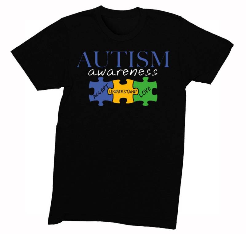Herren Autismus Awareness Fight Cure Autistic Puzzle Stück True Colors Kinder Support Crewneck T-Shirt von XtraFlyApparel