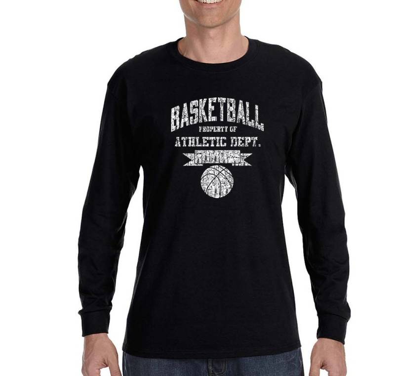 Herren Basketball Eigenschaft Sportlich Sport Fan Play Game Day Team Geschenk Slam Dunk Score Hoop Court Langarm T-Shirt von XtraFlyApparel