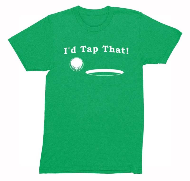 Herren I'd Tap That Golf Ball Geschenk Putt Putter Swing Funny Sports Driving Range Turnier Papa Crewneck T-Shirt von XtraFlyApparel