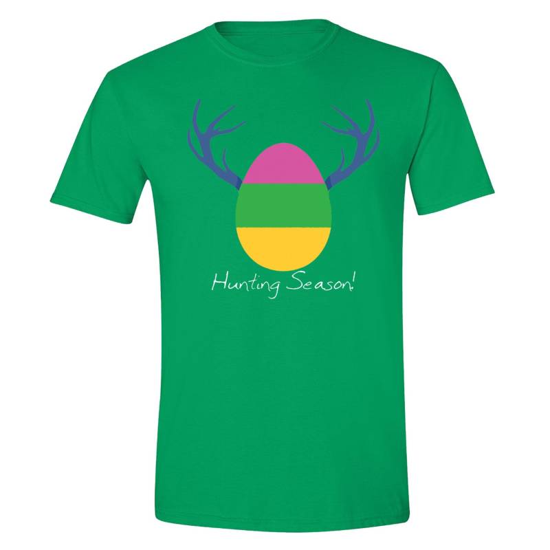 Herren T-Shirt Hase Cooles Shirt Osterei Peep Frühling Jagd Saison Geweih Crewneck von XtraFlyApparel