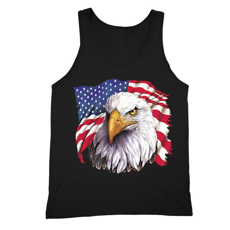 Herren Tank American Flag Distressed Pride Eagle 4. Juli T-Shirt Bekleidung Usa Geschenk Tanktop von XtraFlyApparel