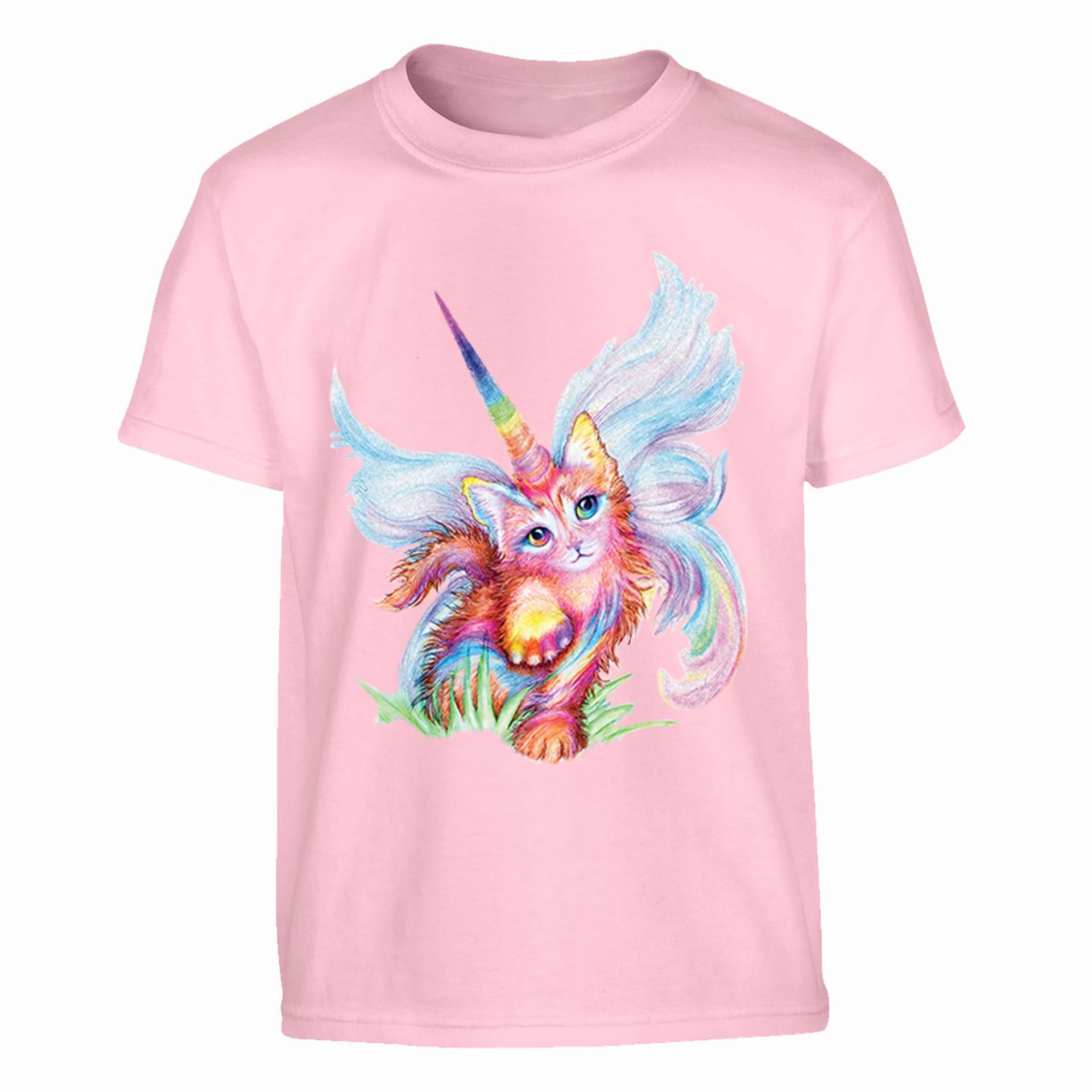 Jugend Kleinkind Regenbogen Caticorn Katze Einhorn Kinder Geburtstag Baby Weich Spaß Tochter Party Junge Mädchen Kleidung Crewneck T-Shirt von XtraFlyApparel