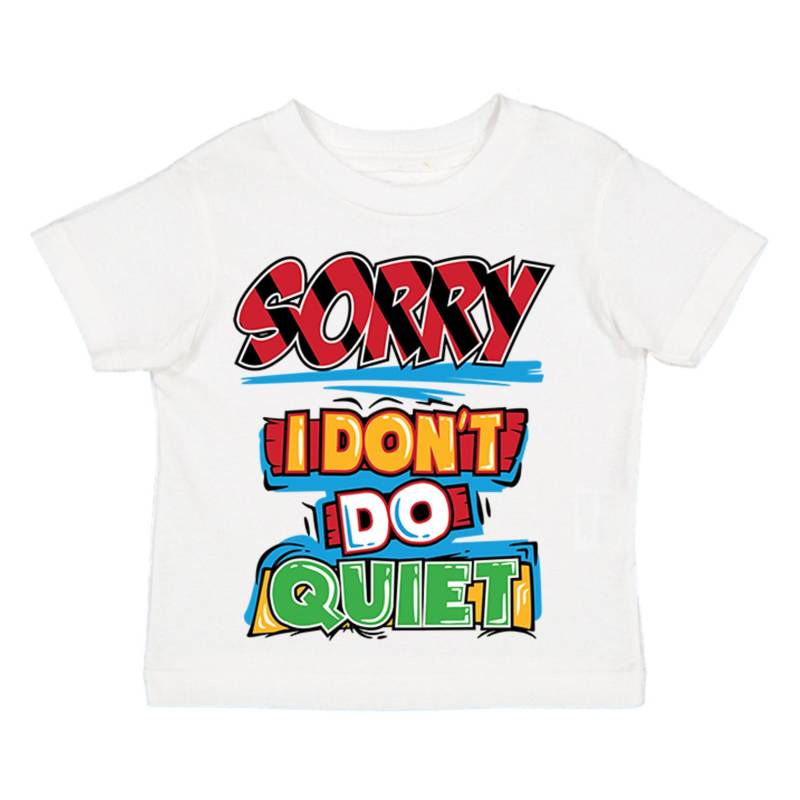Jugend Kleinkind Sorry I Don't Do Quiet Kids Geburtstag Geschenk Baby Soft Fun Tochter Sohn Party Kinder Kleidung Crewneck T-Shirt von XtraFlyApparel