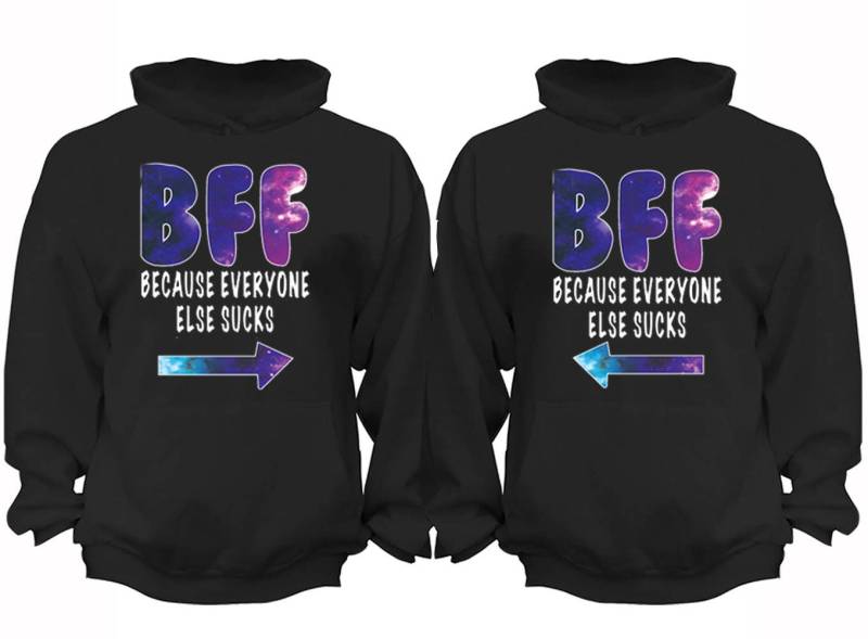 Kostenloser Versand Passende Paare Familie Bff Da Alle Anderen Saugt Beste Freunde Passendes Paar Frauen Kapuzenpullover Schwarz von XtraFlyApparel